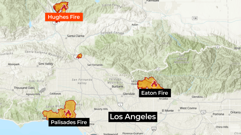 Mapping the Hughes wildfire that is scorching the Los Angeles mountains | Climate Crisis News